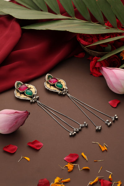 Reva Emerald Dangler Earrings