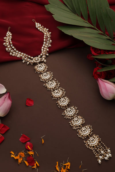 Suha Gold Kundan Braid Pin