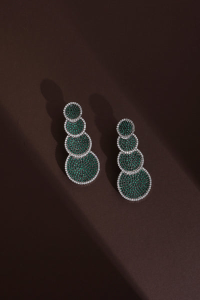 Ximena Emerald Zirconia Dangler Earrings