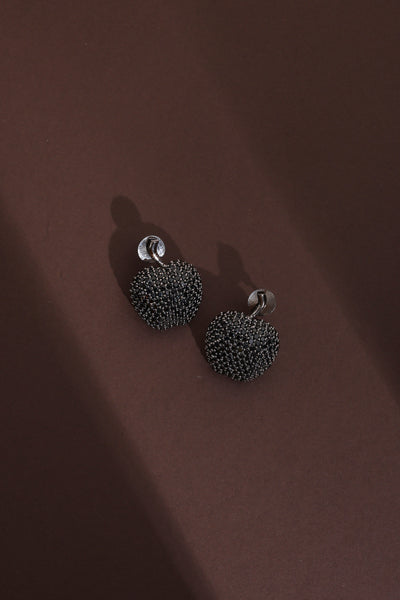 Valeria Black Zirconia Stud Earrings