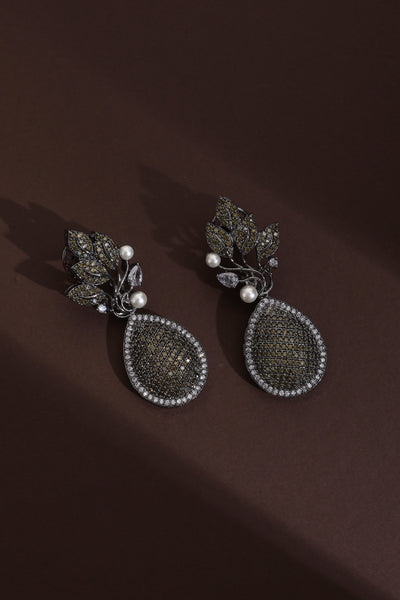 Julia Champagne Zirconia Dangler Earrings