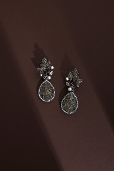 Julia Champagne Zirconia Dangler Earrings