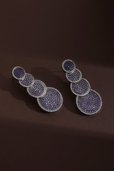 Ximena Purple Zirconia Dangler Earrings