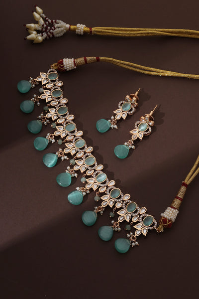 Anvi Mint Polki Choker Set