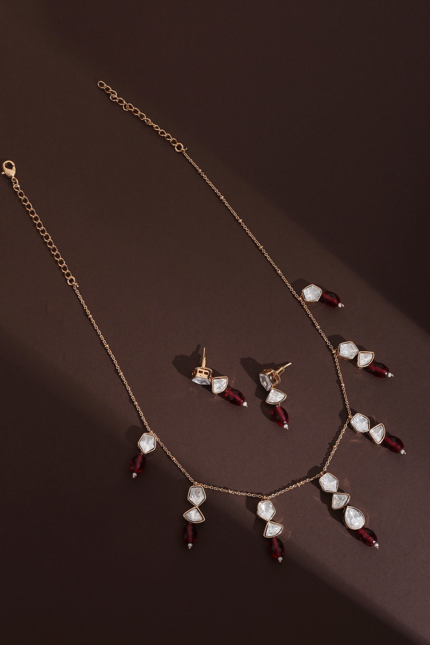 Yahvi Ruby Polki Necklace Set