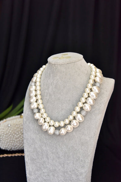 Drupe Dual Pearl Necklace