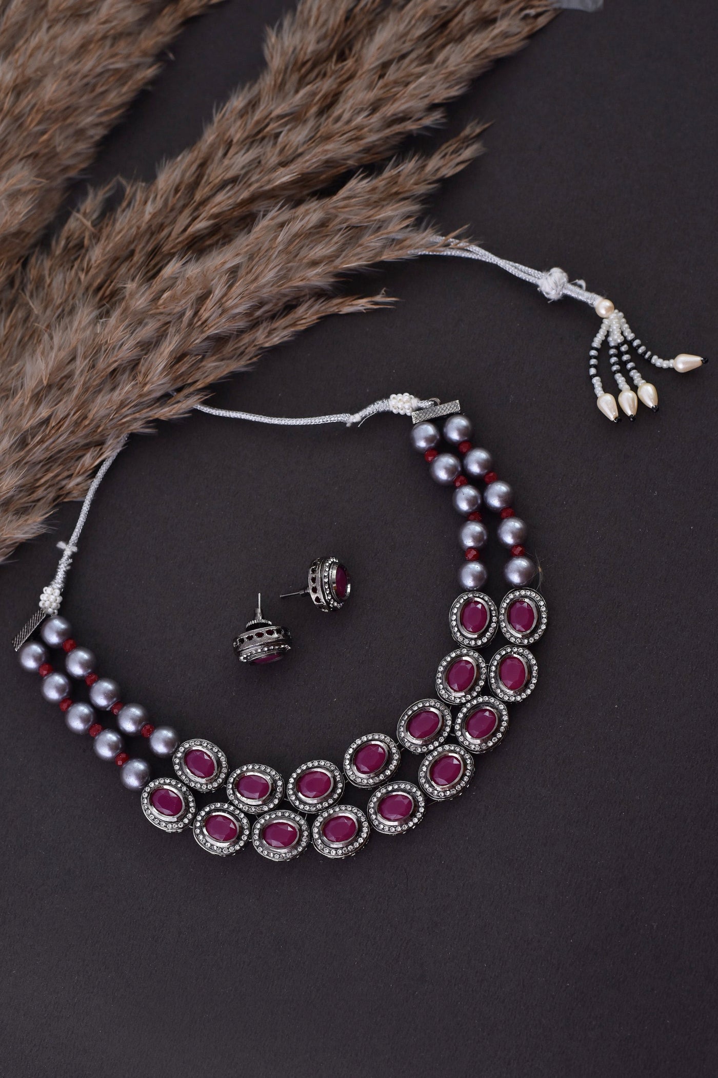 Jeora Zirconia Choker Necklace Set